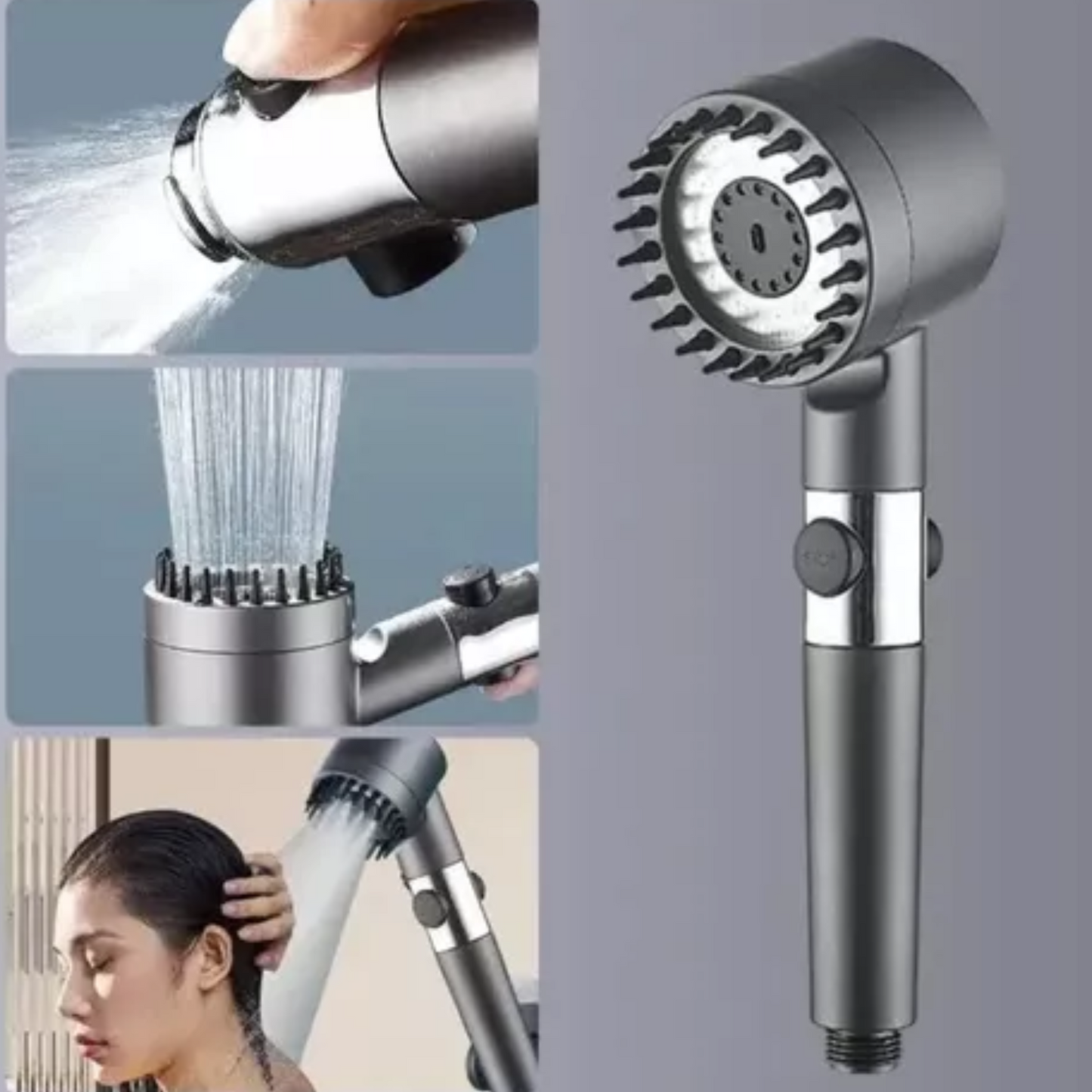 Cabezal de Ducha EcoPower – Presión Intensa con Menor Consumo de Agua