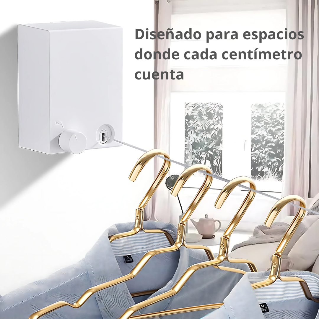 Tendedero Retráctil – Tiende ropa en cualquier rincón – Maximiza el uso de espacios pequeños