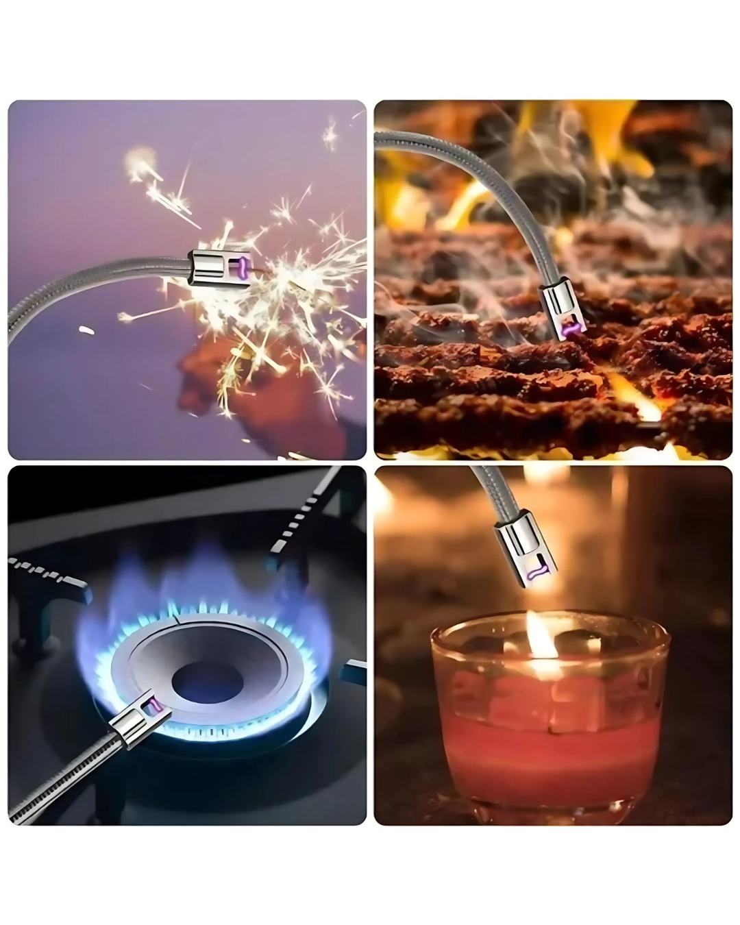 Encendedor USB Cuello Flexible – Enciende sin llama ni gas