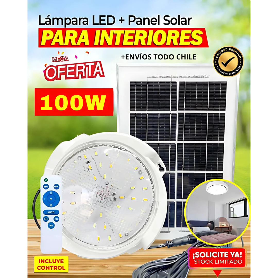 LAMPARA LED SOLAR PARA INTERIORES Y EXTERIORES - PAGO CERO EN ELECTRICIDAD