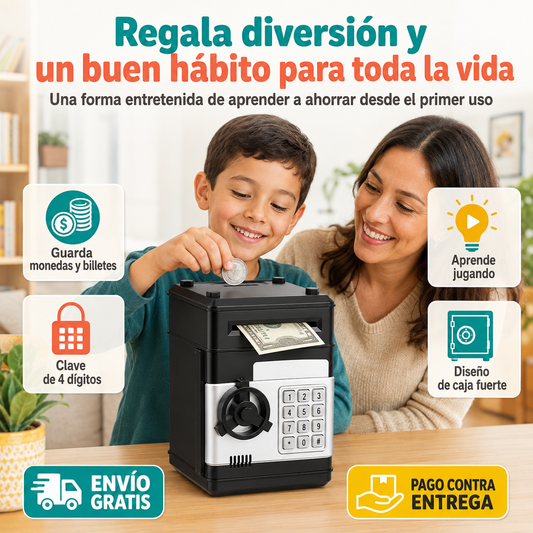 Alcancia Infantil MyMoney – Guarda el dinero de forma entretenida – Aprende a administrar tu mesada desde la primera semana