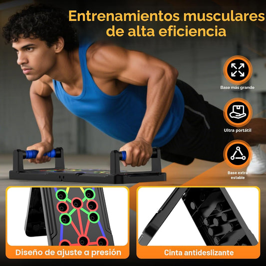 Tabla de Flexiones PushMax Pro - Entrenamiento Completo en Casa - Fortalece pecho, brazos y hombros sin ir al gimnasio