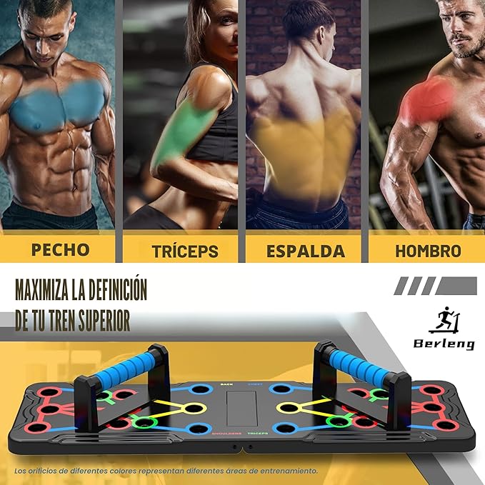 Tabla de Flexiones PushMax Pro - Entrenamiento Completo en Casa - Fortalece pecho, brazos y hombros sin ir al gimnasio