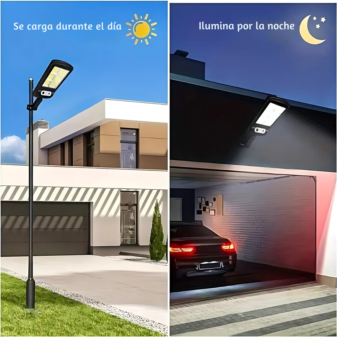 Farol Solar Led de Exterior Con Sensor De Movimiento + Control Remoto.