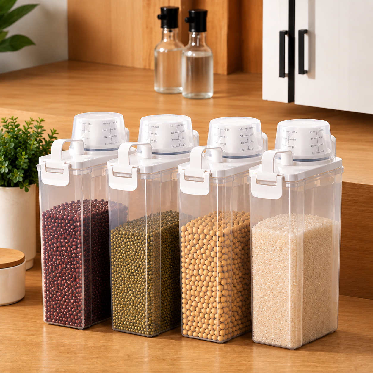 Food Organizer Dispenser - Almacena, Mide y Sirve – Organiza tus alimentos en minutos.