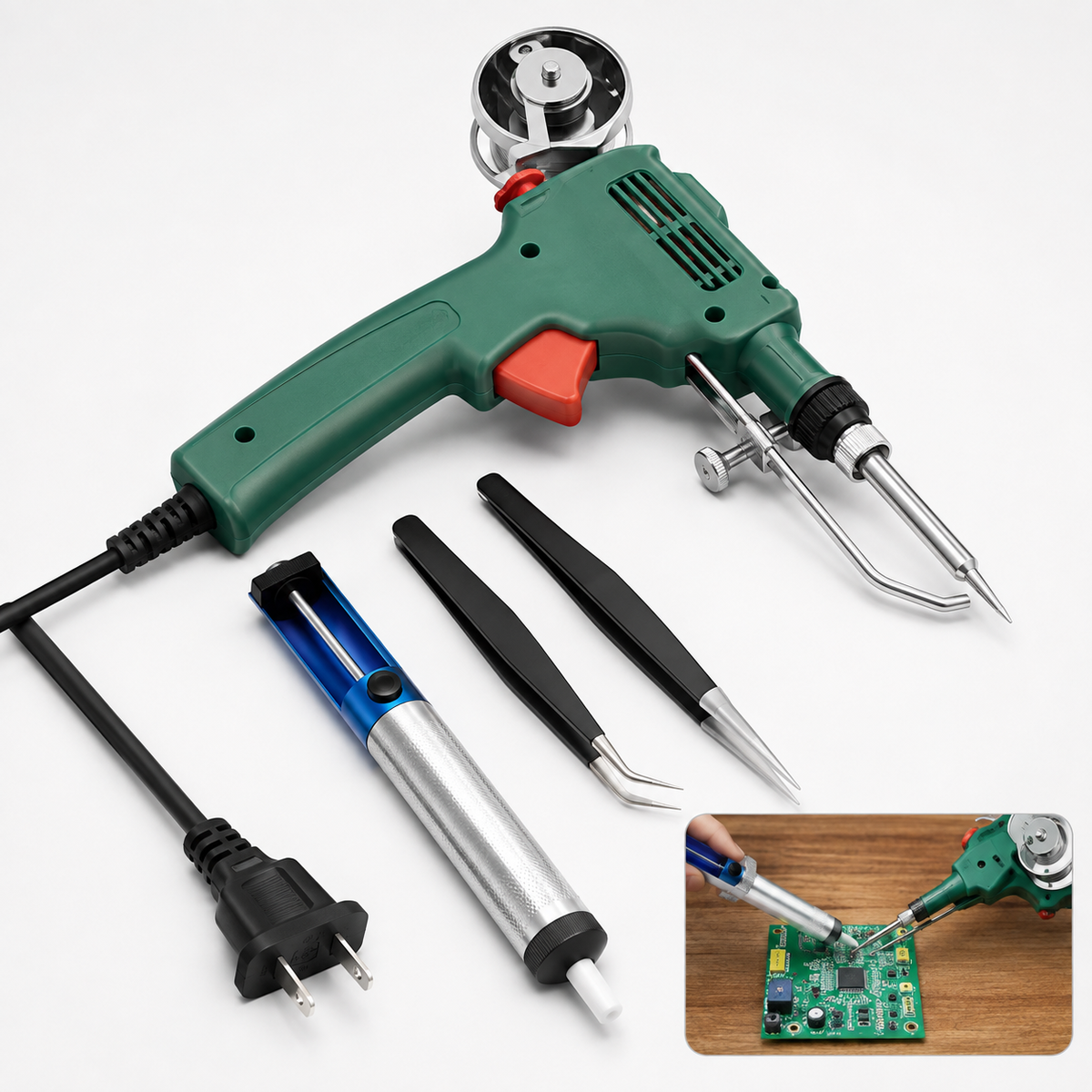 QuickSolder – Pistola de Soldadura de Una Mano – Completa tus Reparaciones Más Rápido