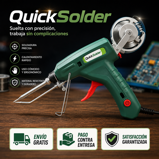 QuickSolder – Pistola de Soldadura de Una Mano – Completa tus Reparaciones Más Rápido