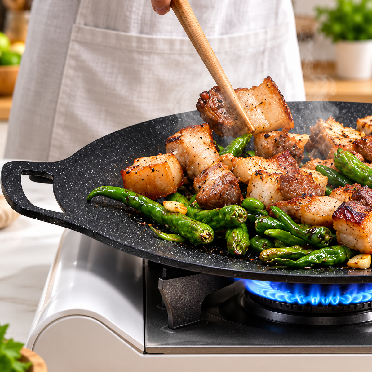 FamilyGriddle - Budare Multi-porción - Cocina Todo de Una Vez