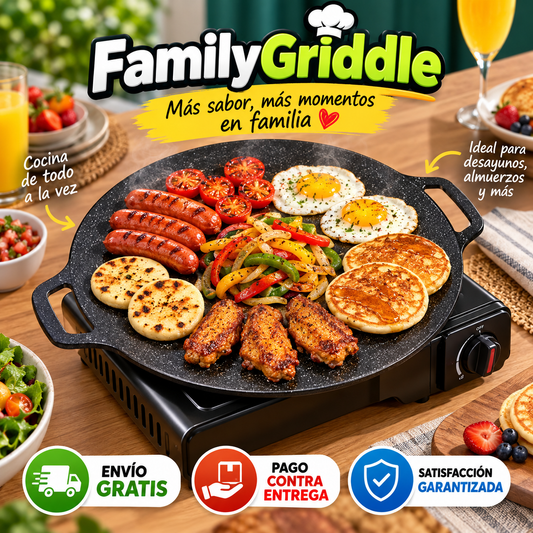 FamilyGriddle - Budare Multi-porción - Cocina Todo de Una Vez