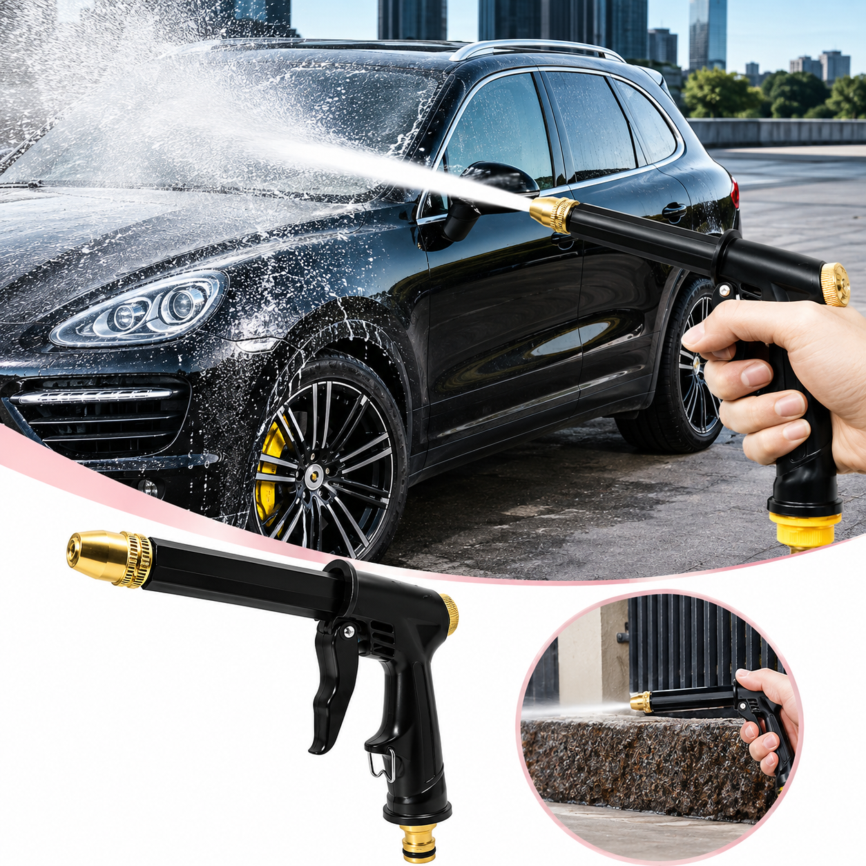 PowerWash Gun - Limpieza de Alta Presión - Lava tu vehículo de forma rápida y eficiente.