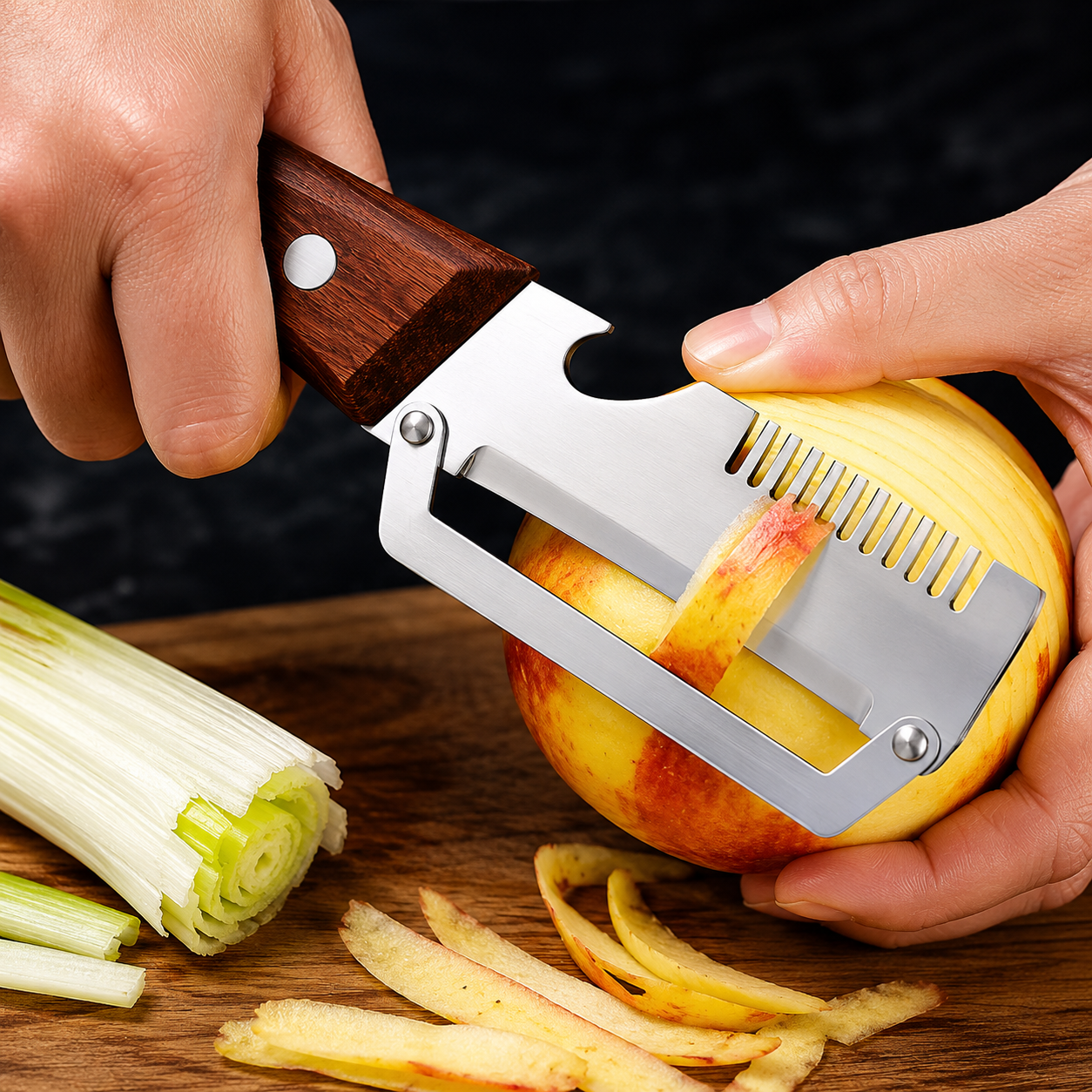 QuickPrep - Cortador y Pelador 3 en 1 – Agiliza la preparación de tus comidas desde el primer día.