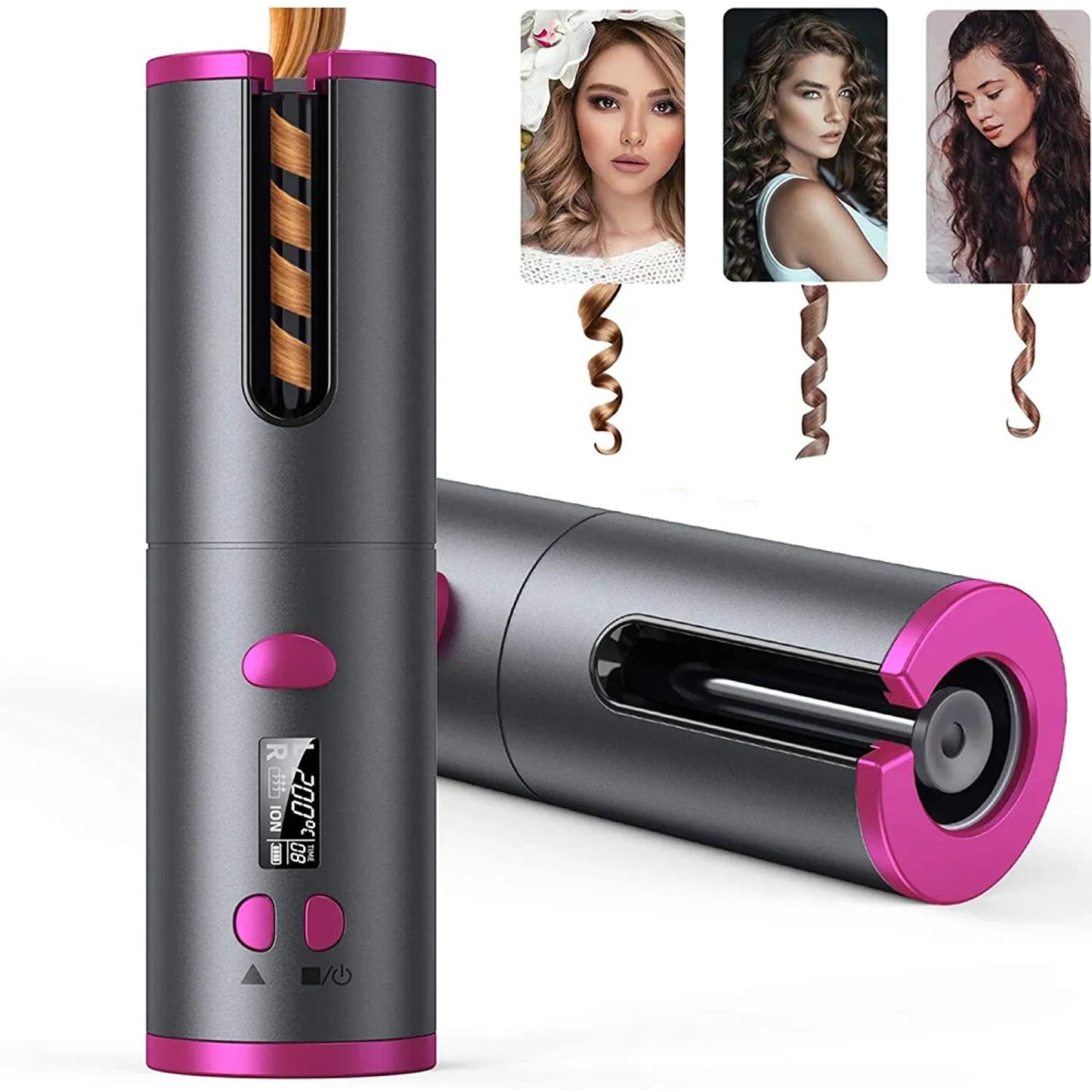 Rizador Inalámbrico GlamWave – Peina tu cabello donde quieras, con total libertad