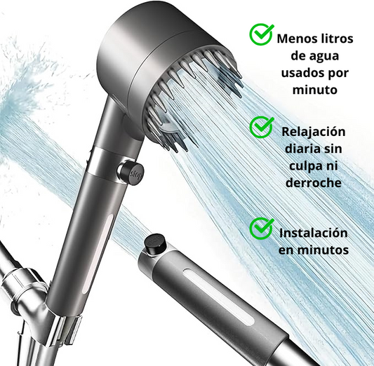 Cabezal de Ducha EcoPower – Presión Intensa con Menor Consumo de Agua