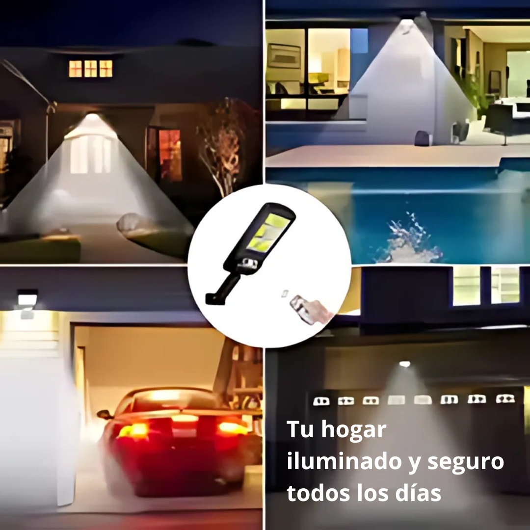 Farol Solar Led de Exterior Con Sensor De Movimiento + Control Remoto.