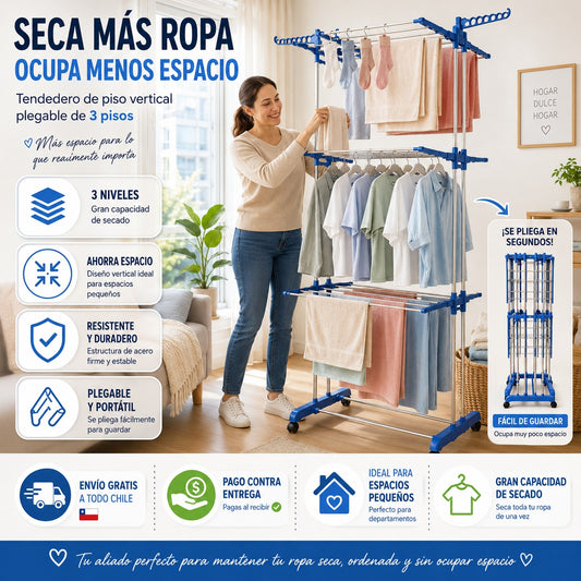 TenderMax – Organiza tu Hogar – Más ropa seca en menos espacio