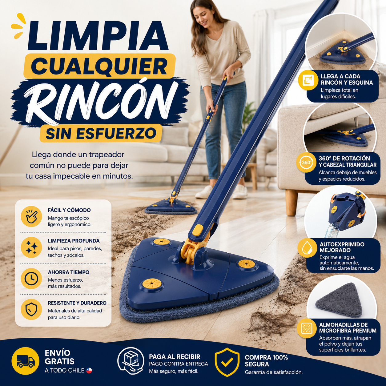 TriClean 360 - Limpia cualquier rincón